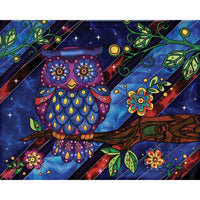 Hibou / hibou, peinture de diamant