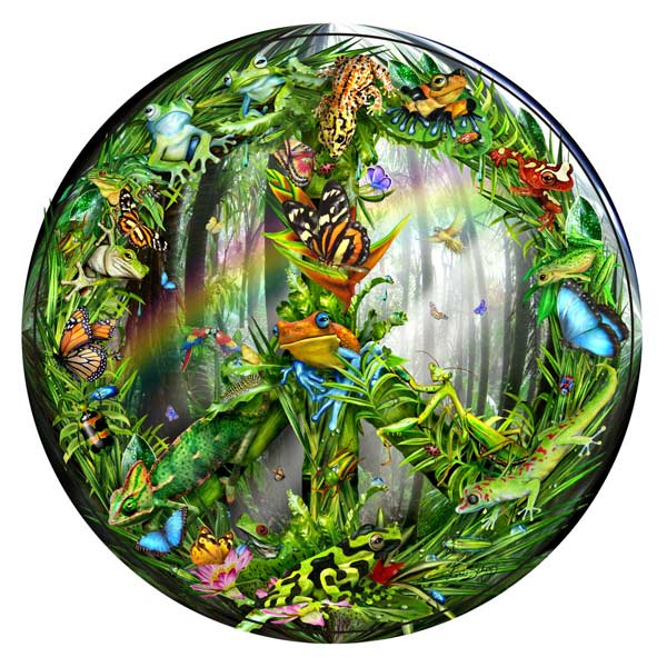 Peace-ful Rainforest, Lori Schory (Circular Puzzle)
