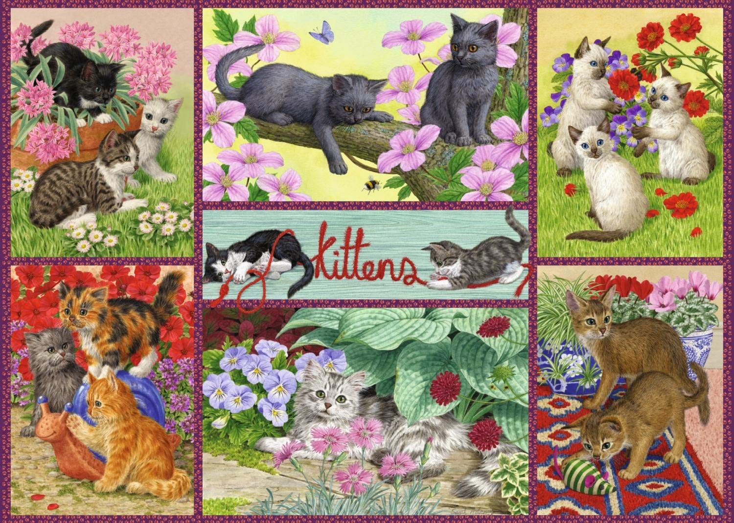 Playful Kittens, Sarah Adams (500pcs)