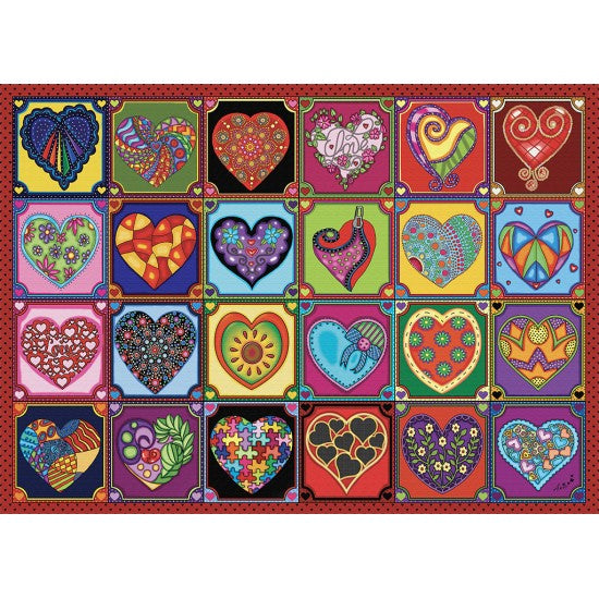 Coeurs Matelasses / Quilted Hearts, Anie Maltais (1000pcs)