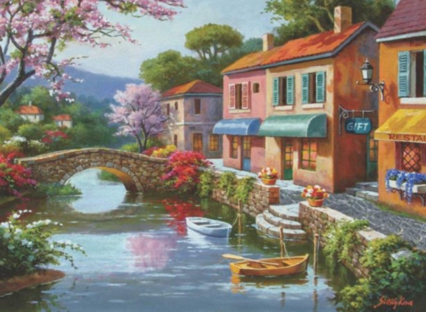 Quaint Village Shops, Sung Kim (1000pcs)