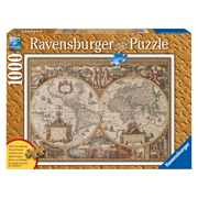 Ravensburger Antique World Maps (Wood Finish)