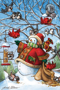 Frosty nourrit ses amis