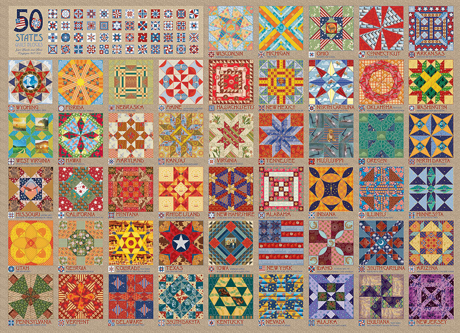 PFG 50 State Quilt Blocks (Utilisation/Utilisé - PUZZLES FOR GOOD)
