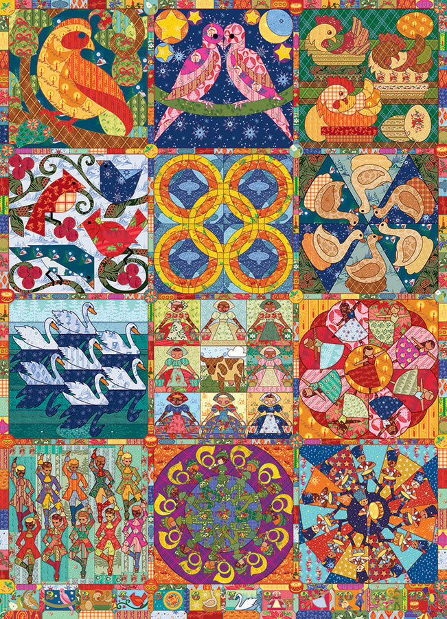 Douze jours de courtepointe de Noël (1000pcs)