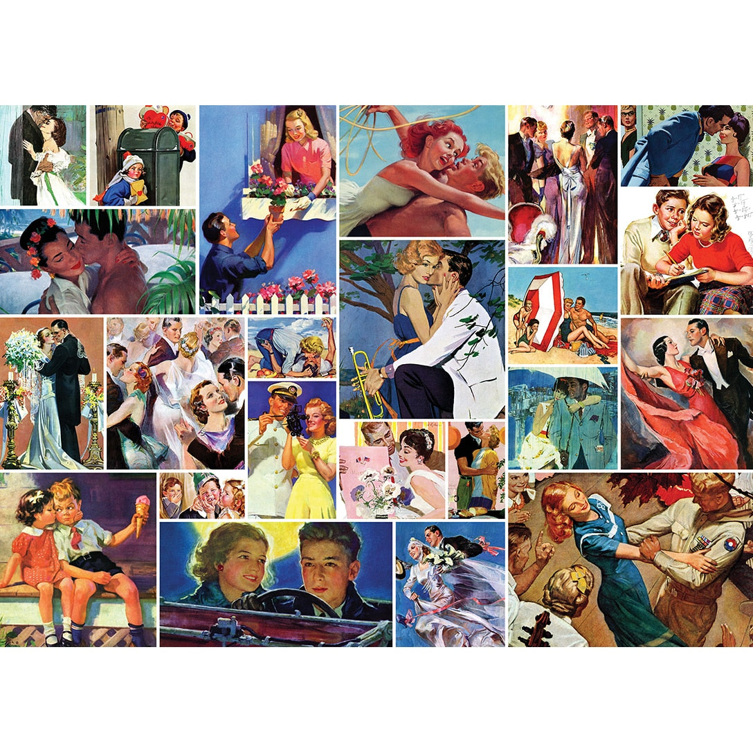 Romance Collage, Norman Rockwell - The Saturday Evening Post (Version 2)