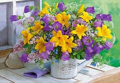 Bouquet of Lilies and Bellflowers
