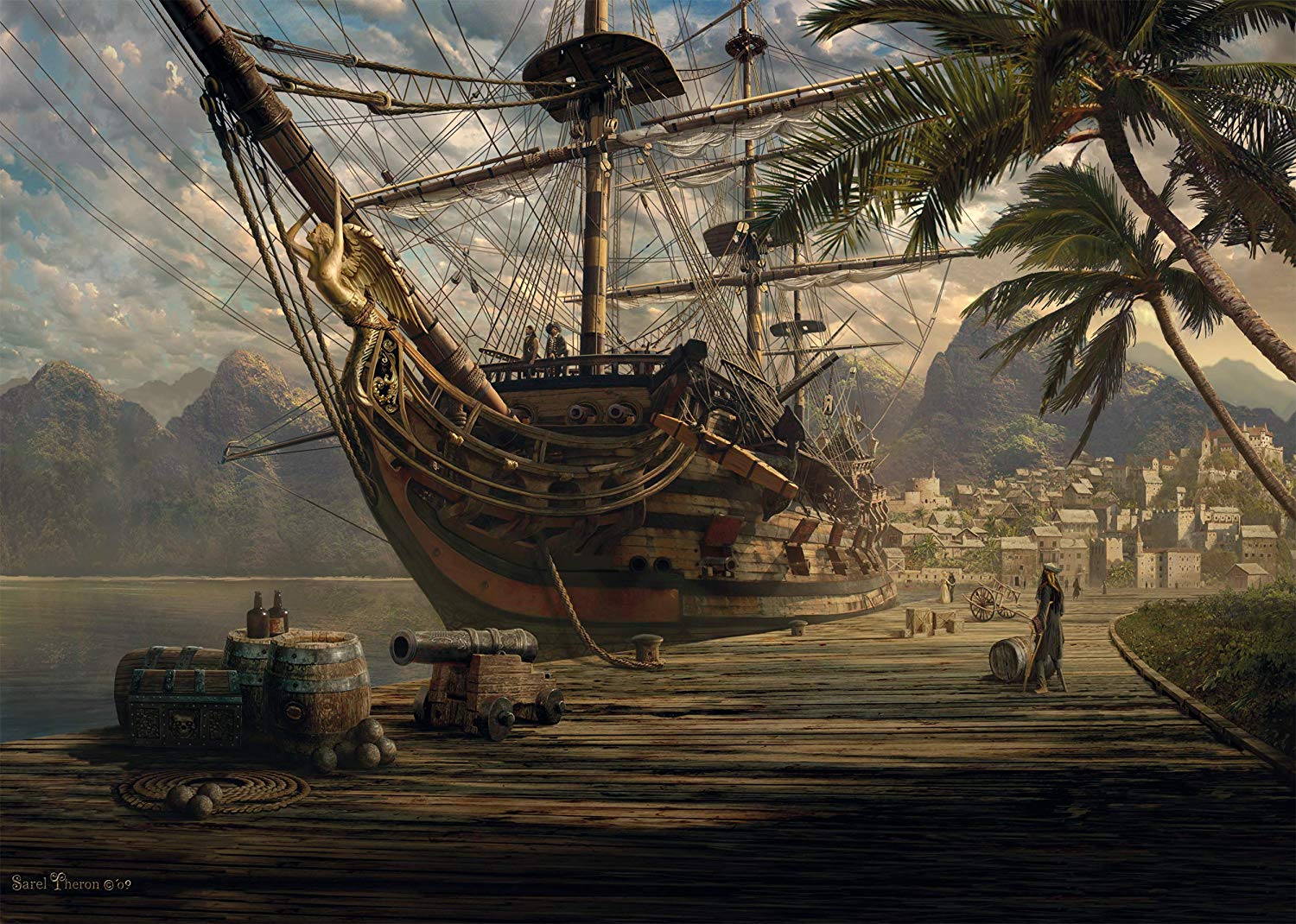 Ship at Anchor, Sarel Theron