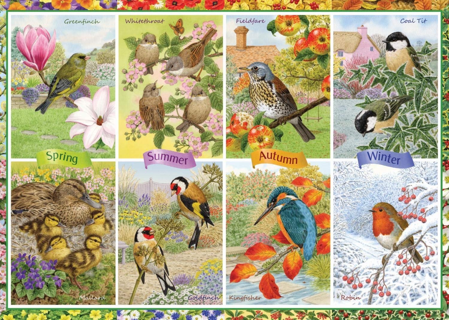 Seasonal Garden Birds, Sarah Adams