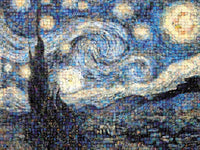 Nuit étoilée, Vincent Van Gogh - Photomosaïque