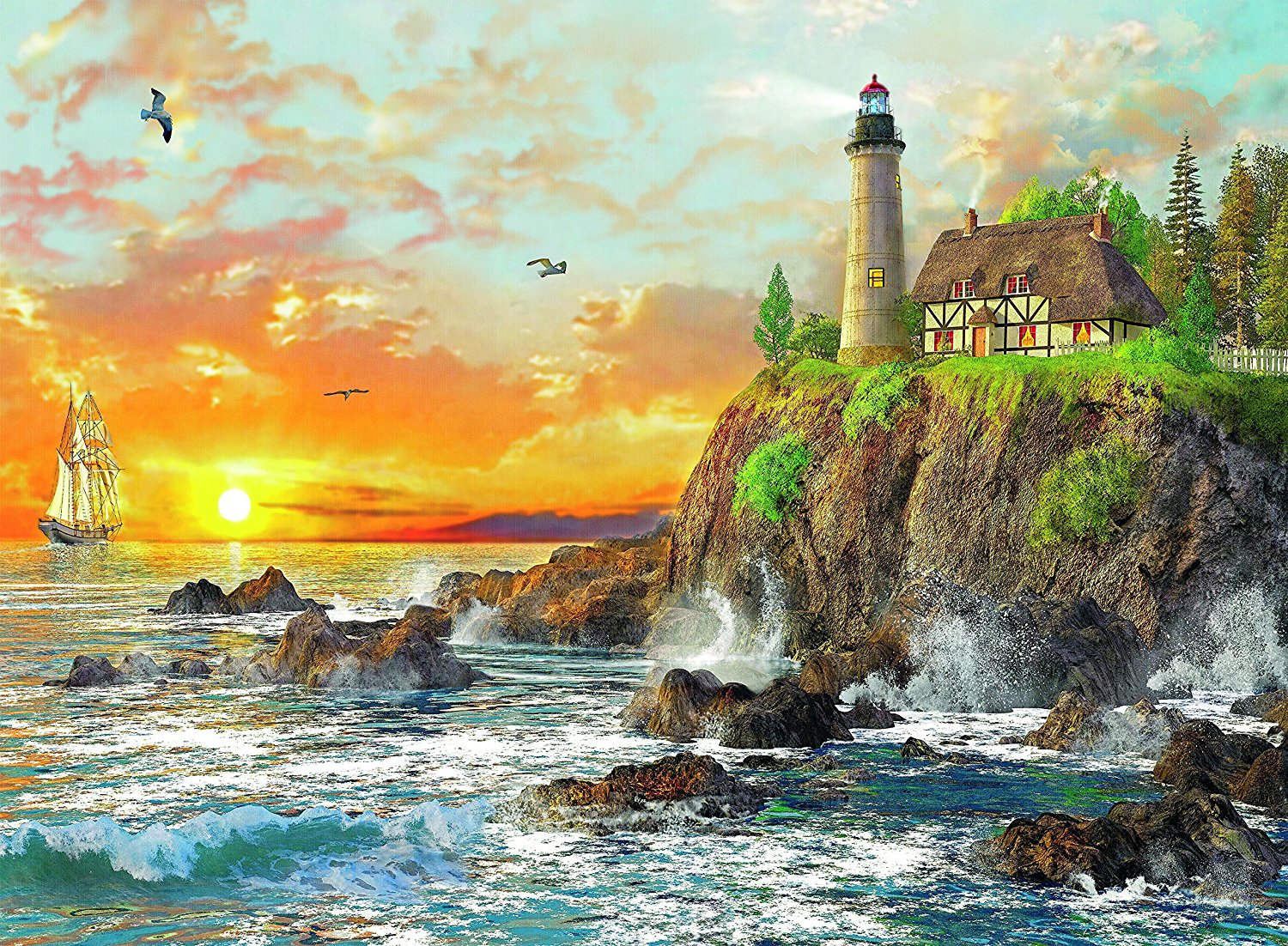 Sunset by the Rocky Coast, Dominic Davison