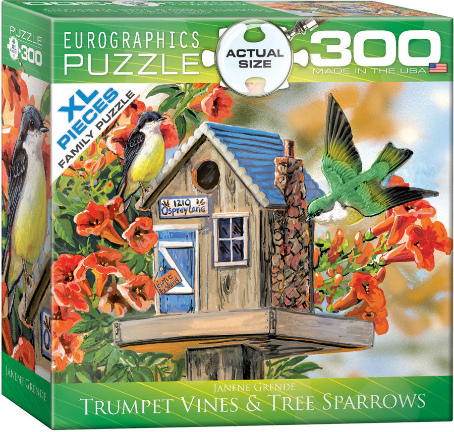 Trumpet Vines & Tree Sparrows, Janene Grende (300pcs)