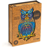 Charming Owl (Size M) (Wooden Jigsaw Puzzle)