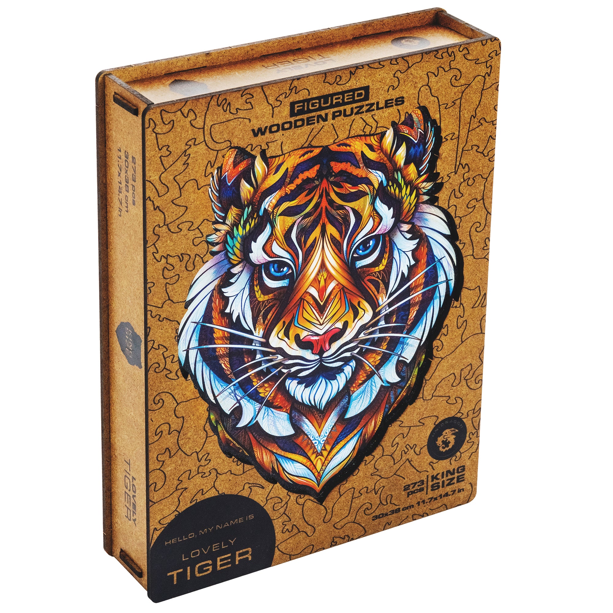 Lovely Tiger (King Size) (Wooden Jigsaw Puzzle)