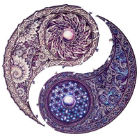 Mandala aux opposés globaux (taille M) (puzzle en bois)