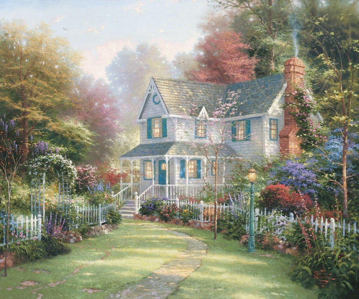 Victorian Garden 2, Thomas Kinkade