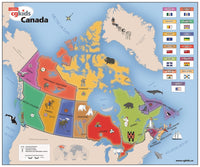 Carte des enfants du Canada, géographique canadien